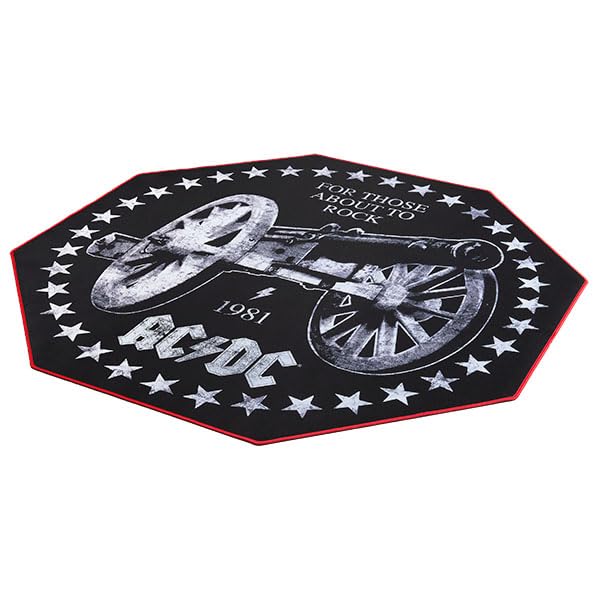 Subsonic ACDC NonSlip Gamer Floor Mat for Gaming Chairs and Office Chairs 39 inch x 39 inch - Image 3