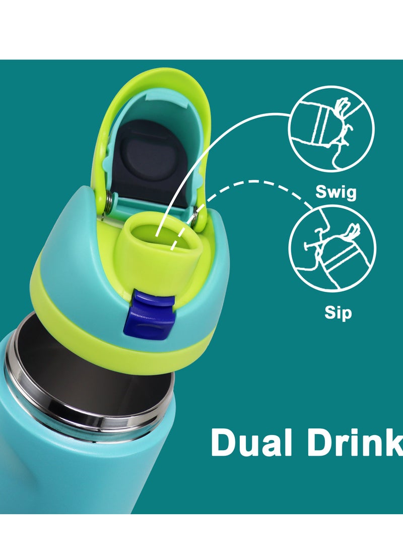 GIFUBOWA Camping Hiking Hydration Canteens Leak Proof Vacuum Insulated Stainless Steel Hot & Cold Double Walled Sports Water Bottle - Image 2