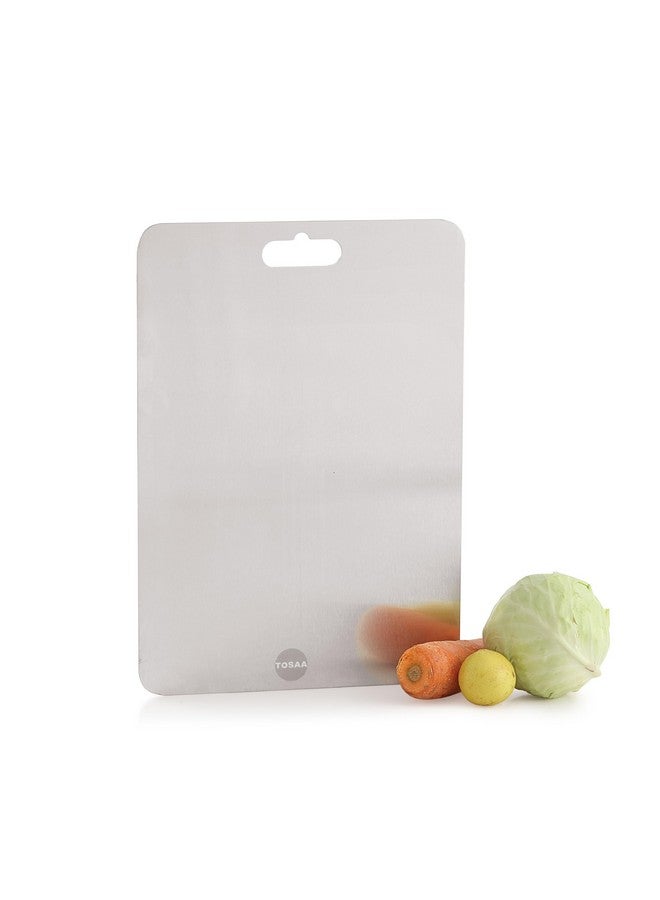 Tosaa Tosaa (DP102 H) Stainless Steel Chopping Board Vegetable,Fruit Cutting, Kneeding, Cake Prep, Heavy Duty Chopping-Board - 1.5MM  - Image 2