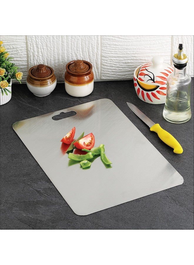 Tosaa Tosaa (DP102 H) Stainless Steel Chopping Board Vegetable,Fruit Cutting, Kneeding, Cake Prep, Heavy Duty Chopping-Board - 1.5MM  - Image 1