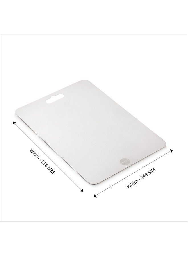 Tosaa Tosaa (DP102 H) Stainless Steel Chopping Board Vegetable,Fruit Cutting, Kneeding, Cake Prep, Heavy Duty Chopping-Board - 1.5MM  - Image 4