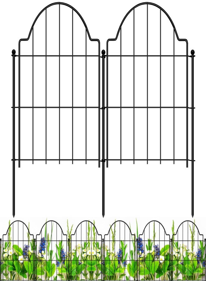 C CASIMR Decorative Garden Fences 17in x 10.3ft, 10 Pack Outdoor Fencing Animal Barrier Dog Border, Metal Wire Fence Panels for Garden Decor, Flower Bed Edging Borders for No Dig Patio Yard - Image 1