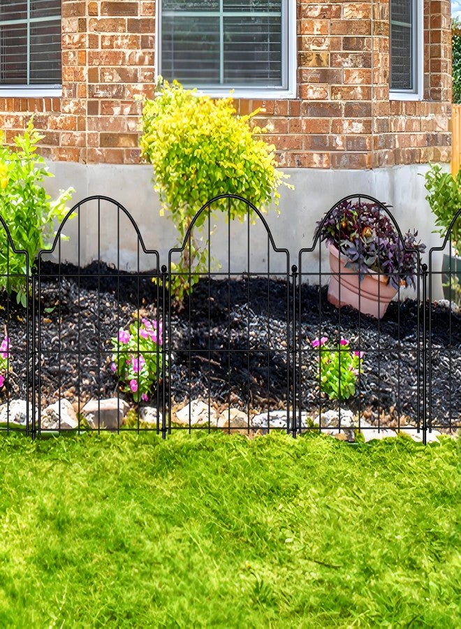 C CASIMR Decorative Garden Fences 17in x 10.3ft, 10 Pack Outdoor Fencing Animal Barrier Dog Border, Metal Wire Fence Panels for Garden Decor, Flower Bed Edging Borders for No Dig Patio Yard - Image 4