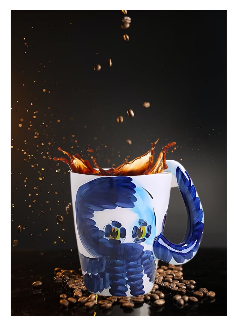 SOLARAE - Ceramic Sea Animal 3D Mug Characters Creative Drinkware Coffee Tea Cups Novelty Gifts Milk 400ml (Octopus) - Image 1