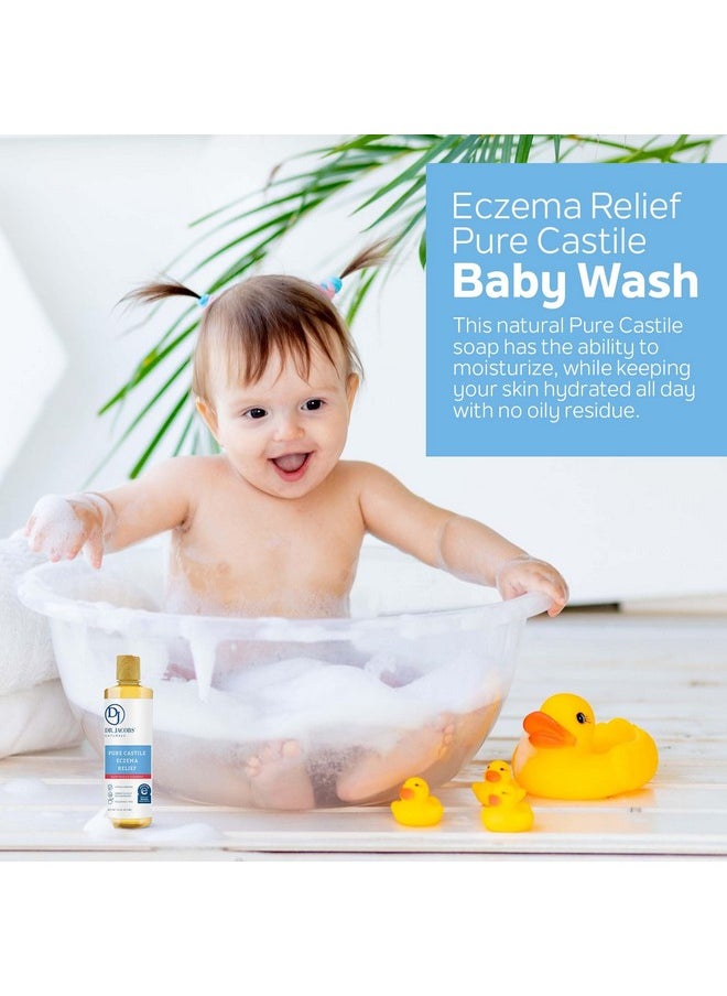 DR.JACOBS NATURALS Dr. Jacobs Pure Castile Baby Wash For Eczema Relief Effective Body Wash To Relieve Baby Eczema Gentle Baby Shampoo Unscented Soap For Baby'S Sensitive Skin And Hypoallergenic Baby Care (16 Oz2Pk)  - Image 5