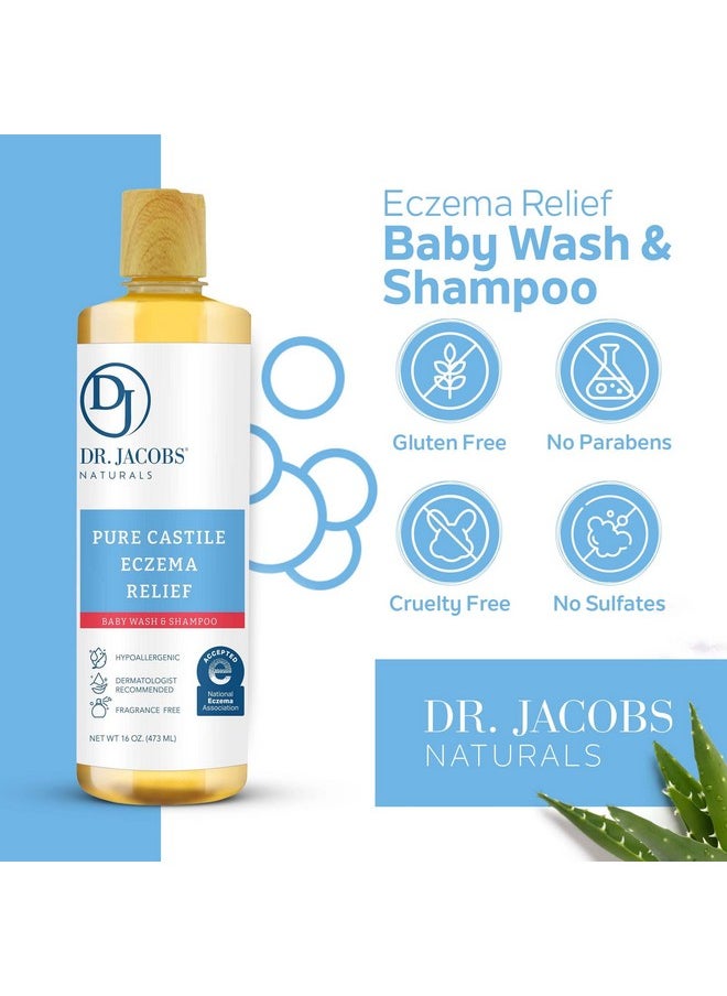 DR.JACOBS NATURALS Dr. Jacobs Pure Castile Baby Wash For Eczema Relief Effective Body Wash To Relieve Baby Eczema Gentle Baby Shampoo Unscented Soap For Baby'S Sensitive Skin And Hypoallergenic Baby Care (16 Oz2Pk)  - Image 4