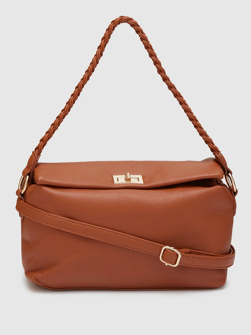 globus Globus Women Tan Solid Casual Sling Bag