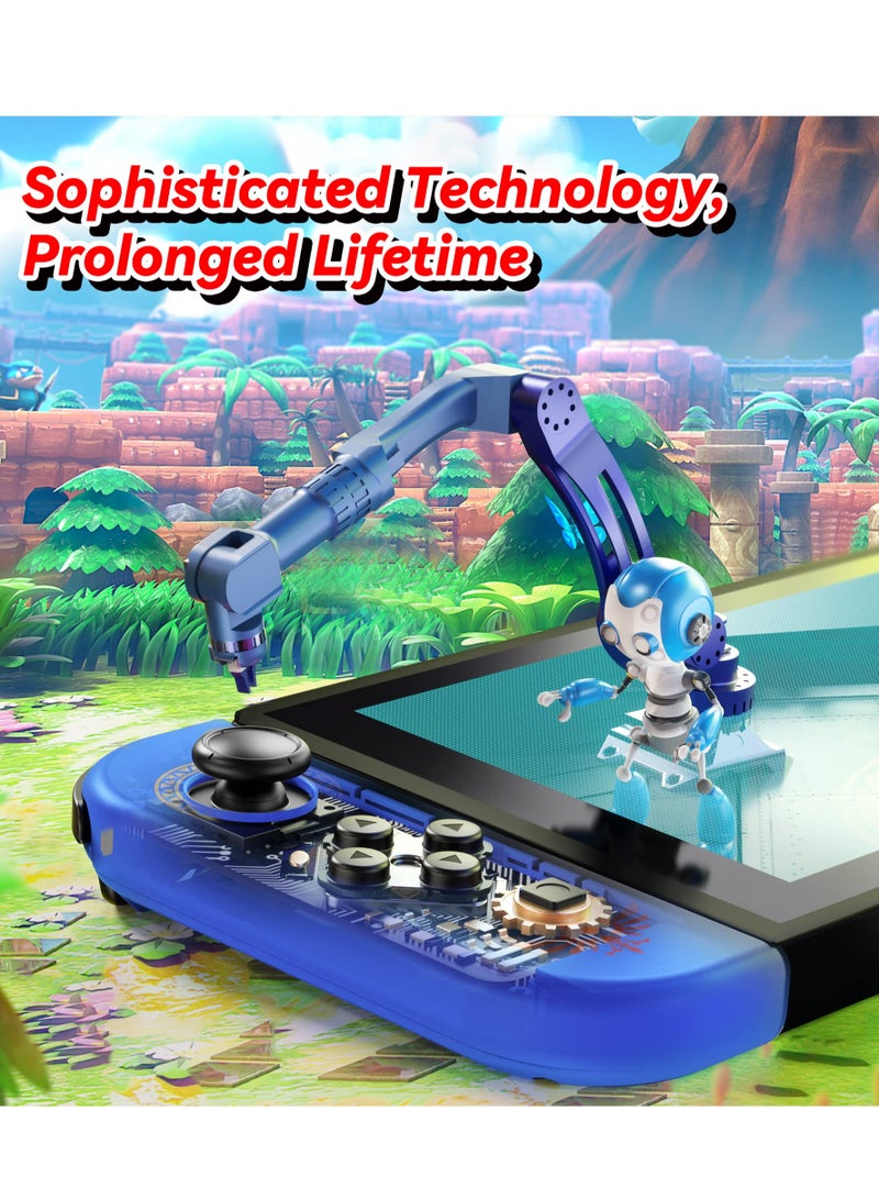SOLARAE أجهزة تحكم وايرلس جوي-كون لجهاز نينتندو سويتش، بديل L/R متوافق مع سويتش/لايت/OLED، عصا تحكم مع خاصية الاستيقاظ، لقطة شاشة، واهتزاز مزدوج (أزرق داكن) - Image 3
