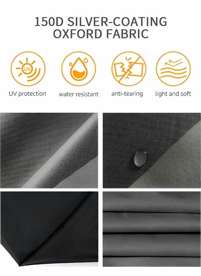 GROIC - Multi-Layers Car Cover Waterproof All Weather for Automobiles, Outdoor Full Cover Windproof, Sand proof, Rain proof, UV proof Car Covers with Zipper Door Car Protection Black L - Image 1