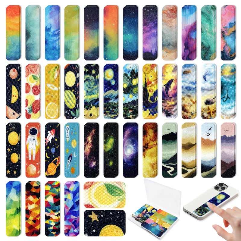 TOEMUR 90PCS Sensory Stickers â€“ 2 Textured Surface, Storage Box Included â€“ Sensory & Calming Strips for Office, Classroom Desk, Teachers, Adult Stickers for Anxiety Relief, Stress (Colourful) - Image 1