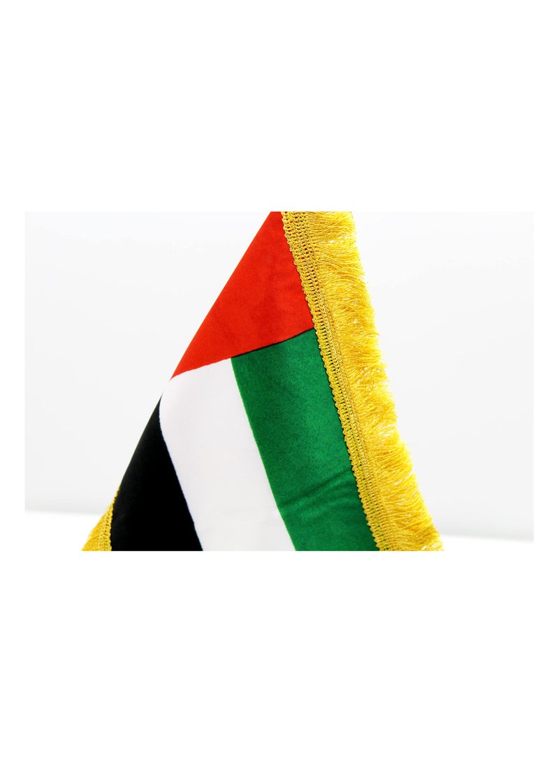 Generic UAE Metal Table Flag Stand–Durable Flagpole Holder For Office,Home,Desk,Or Events Conference Table Decoration–Mini Flags Pole Holder-Metal Flag Stand For Schools  - Image 4