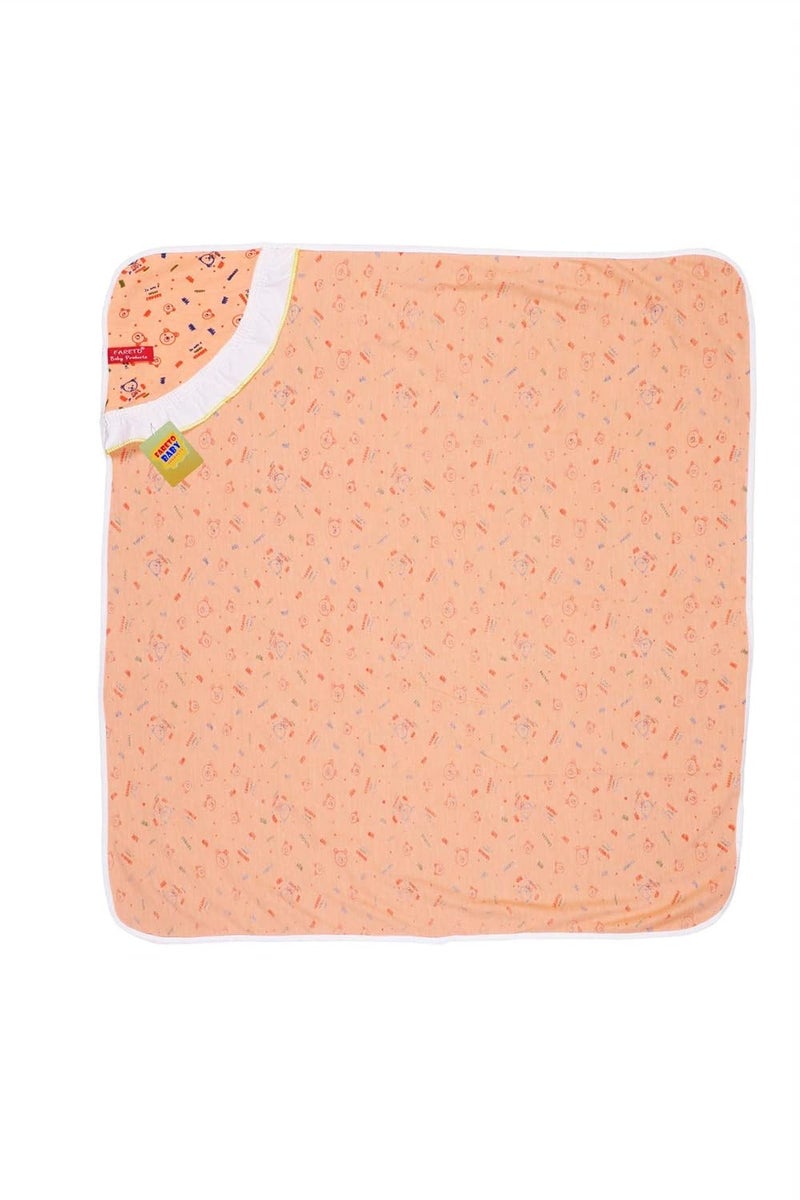 Fareto Hosiery Cotton Single Layer Combo of 3 Frill Baby Wrapper/Blanket/Carry Towel(Assorted) - Image 4