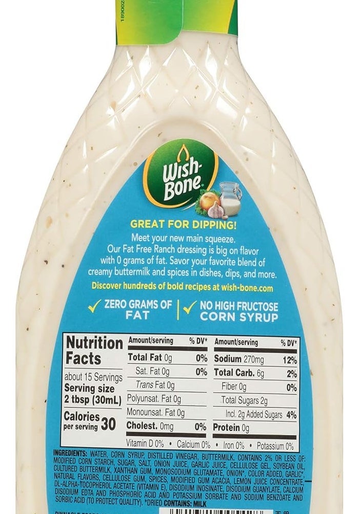 Wish Bone Wish-Bone Fat Free Ranch Dressing, 15 FL OZ - Image 4