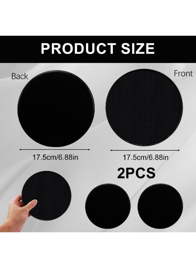 NajmStyle 2 Pack Core Sliders for Working Out,Dual Sided Core Sliders,, Used on Carpet or Hard Floors, Home Ab Pads Exercise Equipment, Strength Slides for Ab Workout and Full Body Workout  for Women Men(Black) - Image 2
