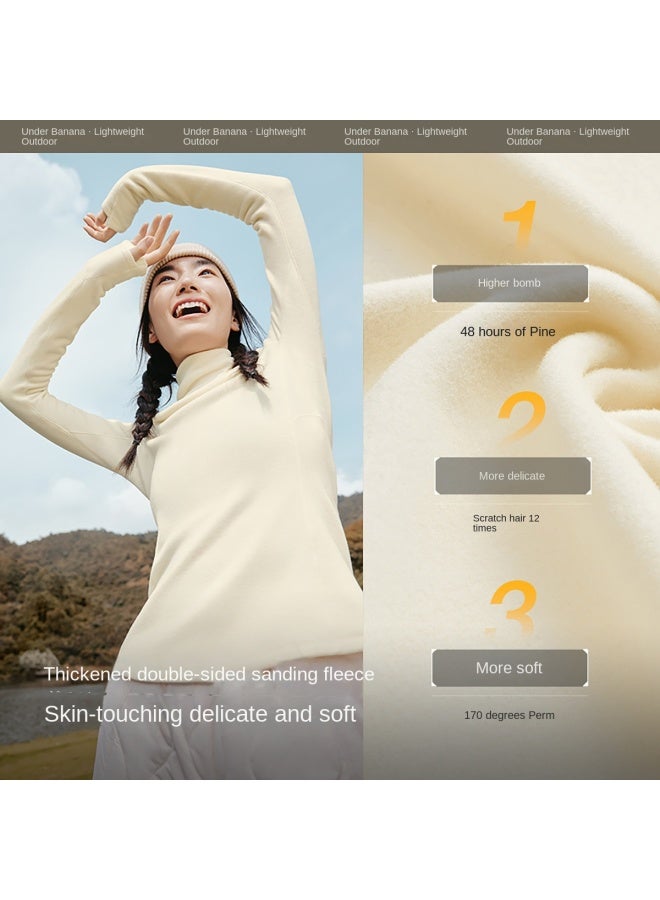 Dual Effect Thermal Lock】versatile And Comfortable Women's Fleece Base Layer, High-elasticity Slim-fit Thermal Underwear For Autumn And Winter Warmth - Image 3