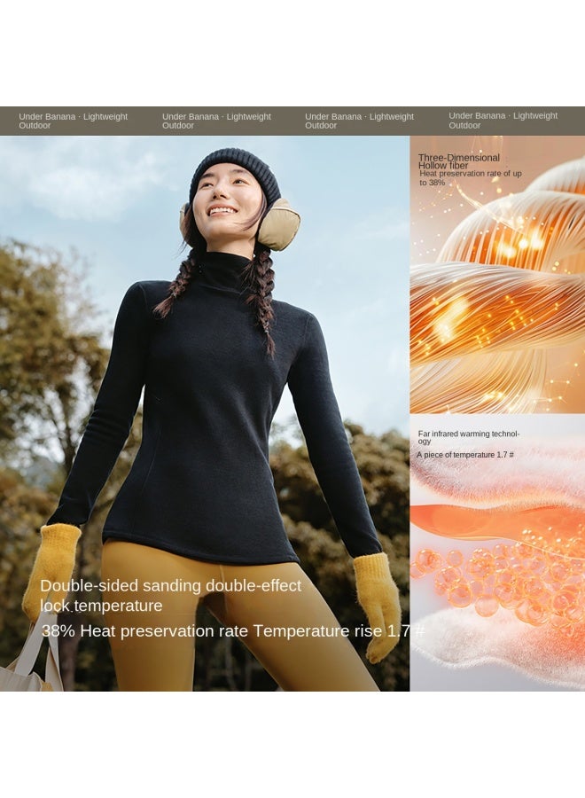 Dual Effect Thermal Lock】versatile And Comfortable Women's Fleece Base Layer, High-elasticity Slim-fit Thermal Underwear For Autumn And Winter Warmth - Image 4