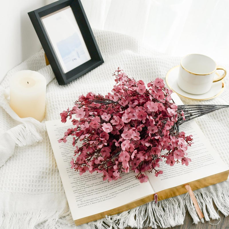 Mandy's Dusty Pink Artificial Babyâ€™s Breath European Flowers 6 Bundles Silk Gypsophila with Bendable Stems for Valentine's Day and Easter Centerpiece Wedding Decor and Table Arrangements - Image 3