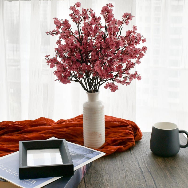 Mandy's Dusty Pink Artificial Babyâ€™s Breath European Flowers 6 Bundles Silk Gypsophila with Bendable Stems for Valentine's Day and Easter Centerpiece Wedding Decor and Table Arrangements - Image 4
