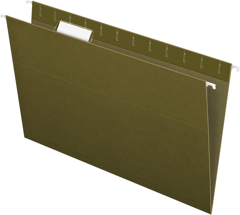 Pendaflex Recycled Hanging Folders, Legal Size, Standard Green, 1/5 Cut, 25 Count - Image 1