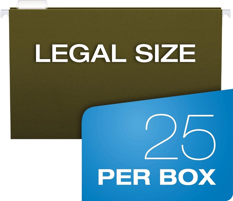 Pendaflex Recycled Hanging Folders, Legal Size, Standard Green, 1/5 Cut, 25 Count - Image 5