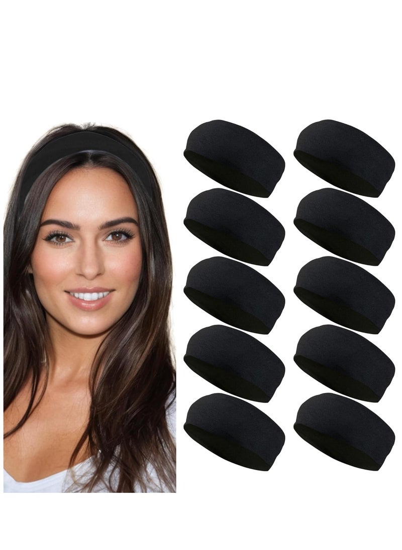 VIUAUAX 10 Pack Stretch Headbands Non-Slip Head Wraps Great for Sports, Yoga, Pilates, Running, Gym, Workouts, Baseball, Casual Wear  - Image 1