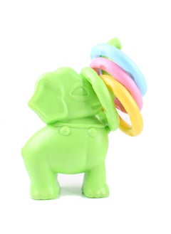 Elephant Ring Children's Sensory Training Equipment Home Sports Children's Hand-eye Coordination Stall Toy Game Throwing-Color:Fruit Green Elephant Ring 4 Rings