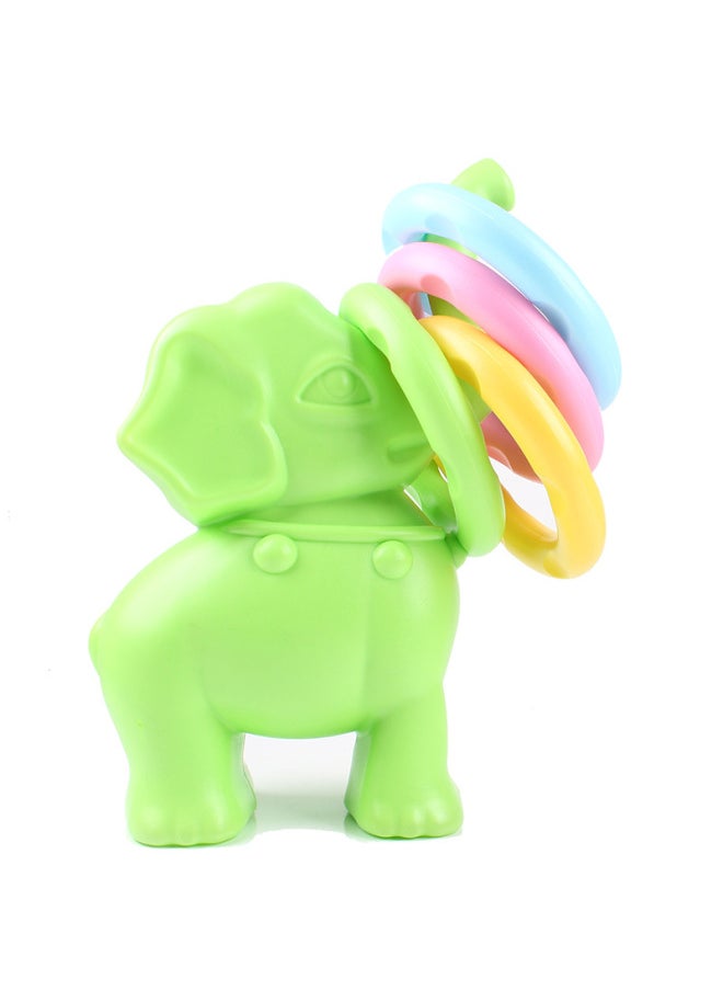 Generic - Elephant Ring Children's Sensory Training Equipment Home Sports Children's Hand-eye Coordination Stall Toy Game Throwing-Color:Fruit Green Elephant Ring 4 Rings - Image 1