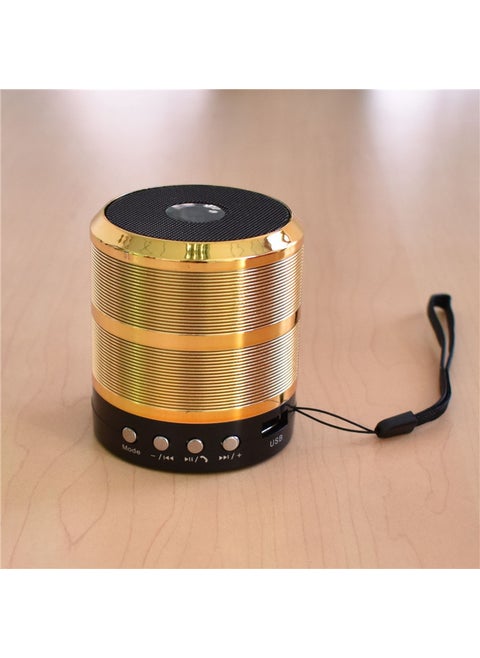 Portable Bluetooth Speaker with Subwoofer Gold