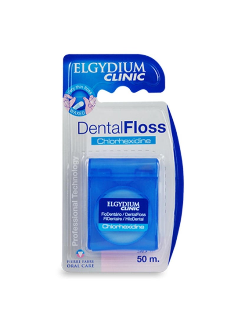 ELGYDIUM Clinic Chlorhexidine Dental Floss 50 Count