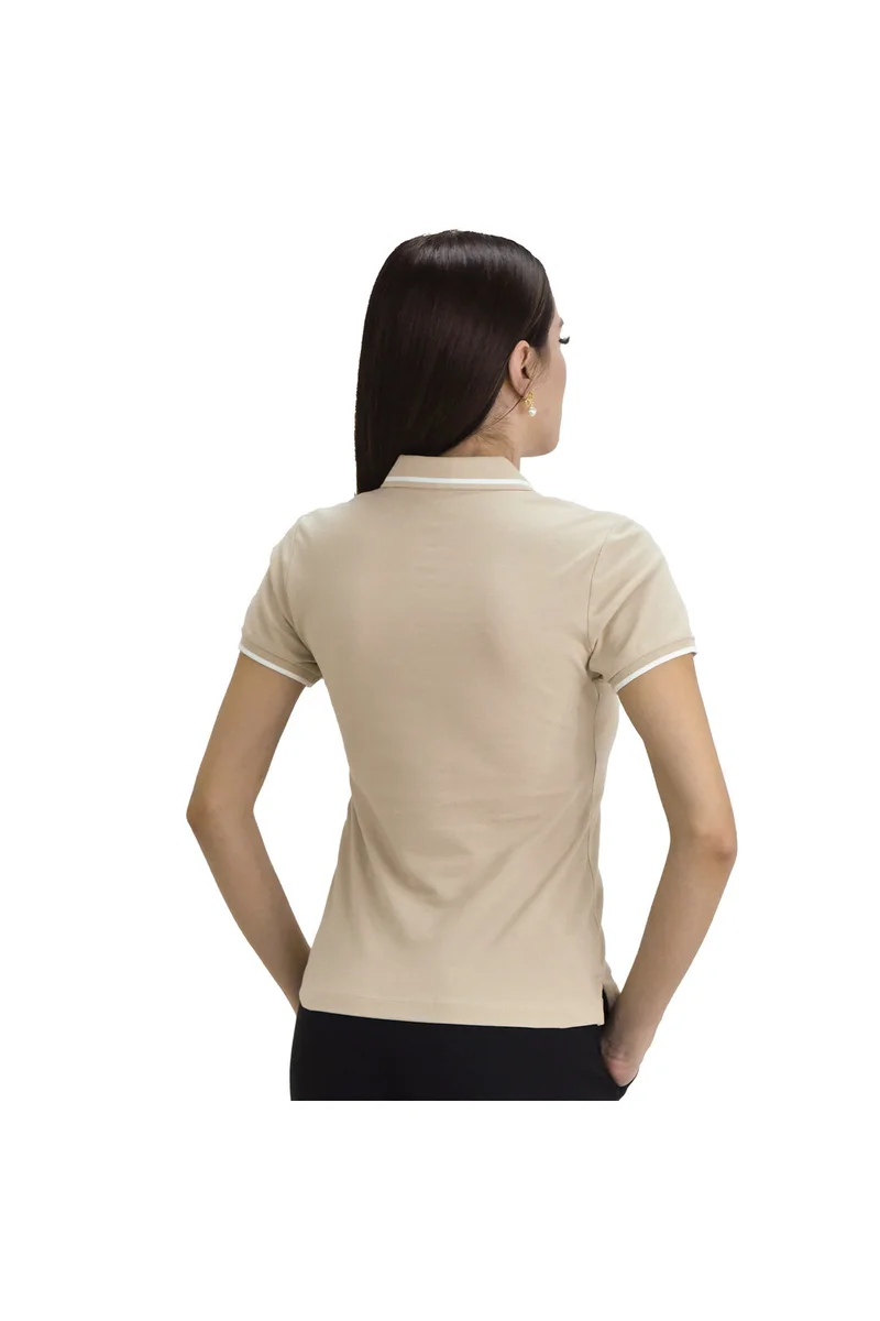 جيوردانو بولو نسائي قصير الأكمام بني