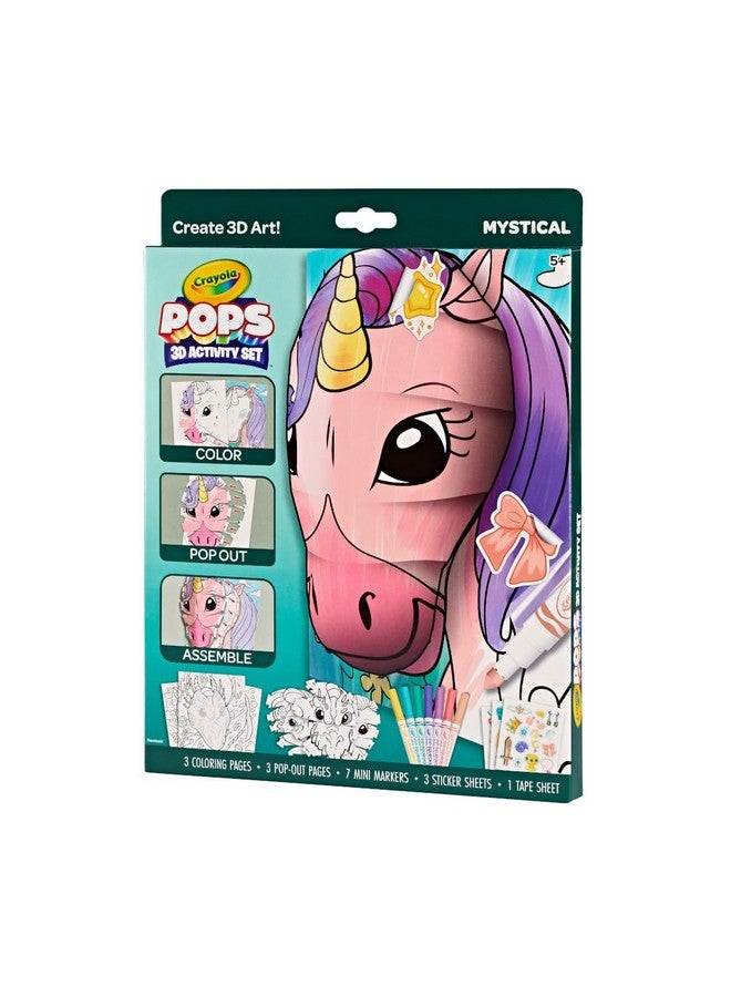 Crayola POPs 3D Kids Art Set, Mystical, Coloring Book Alternative, Gift for Girls & Boys, Ages 5+ - Image 4