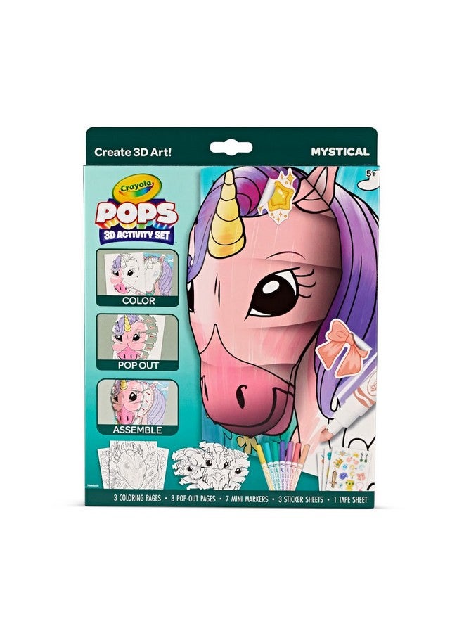 Crayola POPs 3D Kids Art Set, Mystical, Coloring Book Alternative, Gift for Girls & Boys, Ages 5+ - Image 1