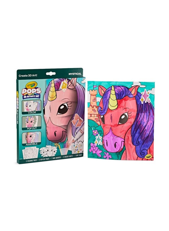 Crayola POPs 3D Kids Art Set, Mystical, Coloring Book Alternative, Gift for Girls & Boys, Ages 5+ - Image 2