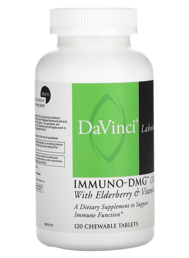 DaVinci Laboratories Immuno-DMG Chewable with Elderberry & Vitamin D3 120 Chewable Tablets - Image 2
