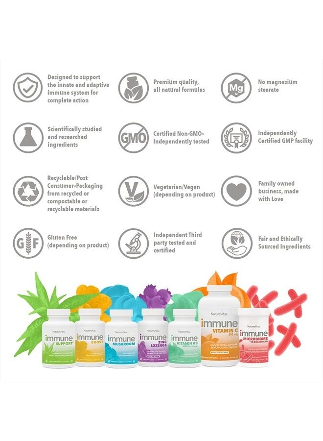 Nature's Plus NaturesPlus Immune Probiotic - 30 Capsules - 10 Billion CFU - Respiratory & Gut Health, Immune Support - with Prebiotic Fiber - Non-GMO, Vegan, Gluten Free - 30 Servings - Image 5