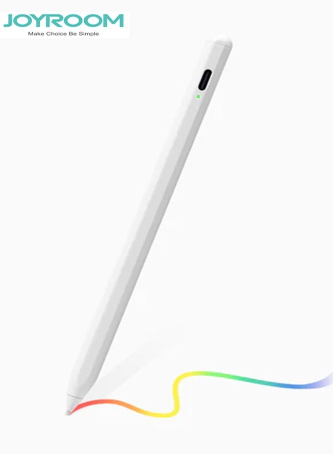 JOYROOM JR-K12 Active Capacitive Dual Modes Stylus Pen Magnetic Sensitive Touch For IOS And Android - White - Image 1