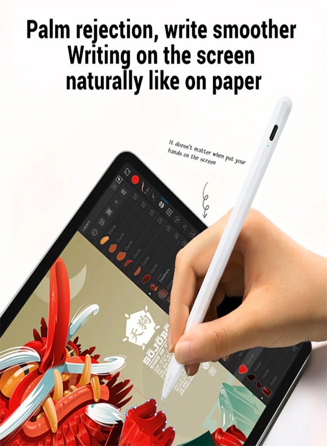 JOYROOM JR-K12 Active Capacitive Dual Modes Stylus Pen Magnetic Sensitive Touch For IOS And Android - White - Image 3