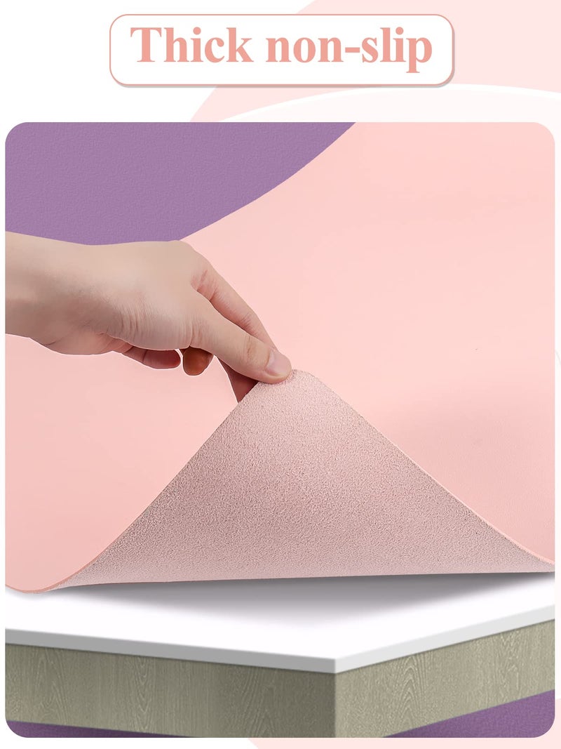 LIONVISON (MAT ONLY) Pink Nail Art Table Mat, Foldable Nail Art Hand Rest Pad for Nail Arm Rest Cushion, Soft Microfiber Leather Nail Mat, Manicure Pad Nail Table Pad Desk Mat for Nail Technician Salon Home - Image 4