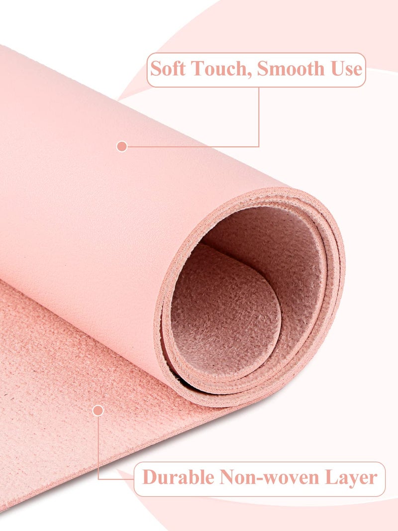 LIONVISON (MAT ONLY) Pink Nail Art Table Mat, Foldable Nail Art Hand Rest Pad for Nail Arm Rest Cushion, Soft Microfiber Leather Nail Mat, Manicure Pad Nail Table Pad Desk Mat for Nail Technician Salon Home - Image 2