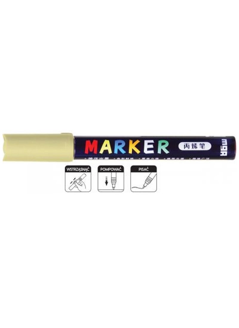 M&G M&G Acrylic Marker Pen 2mm Naples Yellow (S401) APL976D9A4  - Image 3