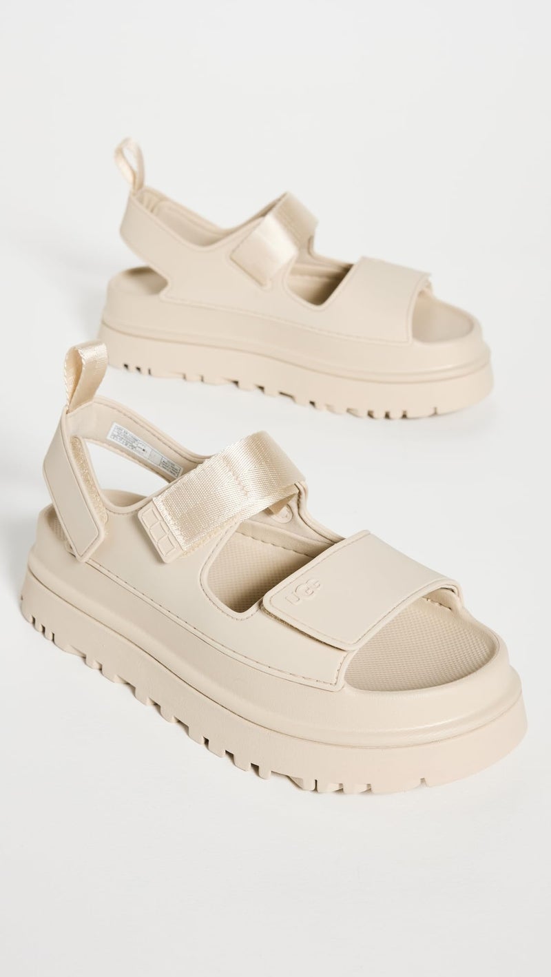 UGG Women's GOLDENGLOW Flat Sandal, SEA Salt, 6 - Image 4