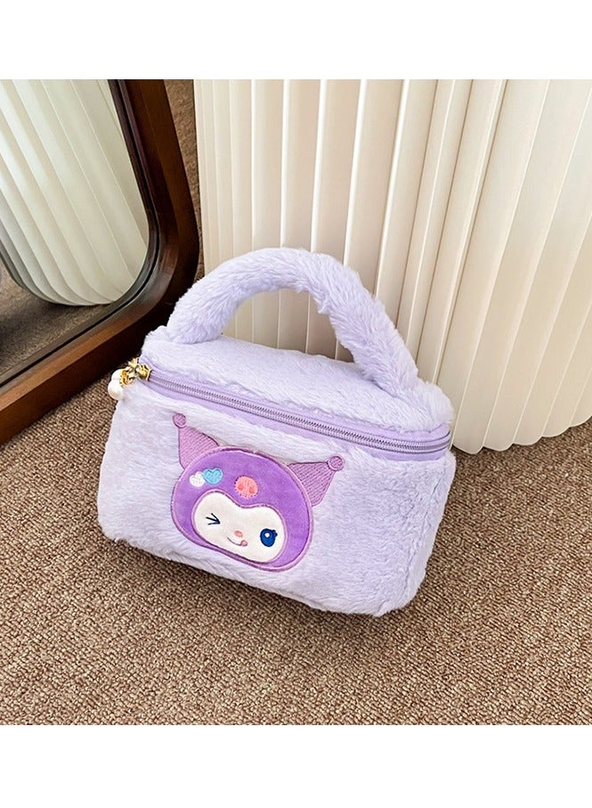 8-inch Sanrio Kuromi Portable Plush Cosmetic Purses Bag  - Image 5