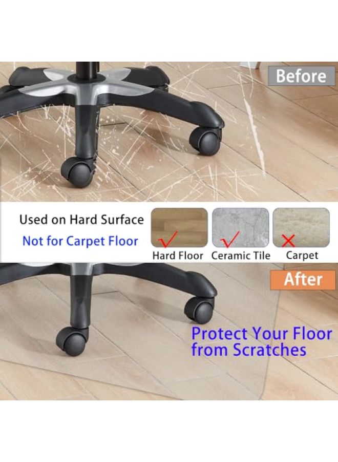 Kasepie 1.5mm Thickness 36x48 inch Size PVC Frosted Office Chair Mat Desk Chair Mats for Hardwood Floors Can't be Used on Carpet Floor Wood Tile Protection Mat - Image 4