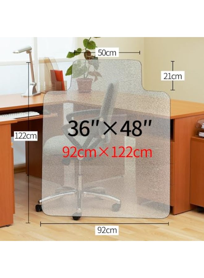 Kasepie 1.5mm Thickness 36x48 inch Size PVC Frosted Office Chair Mat Desk Chair Mats for Hardwood Floors Can't be Used on Carpet Floor Wood Tile Protection Mat - Image 5
