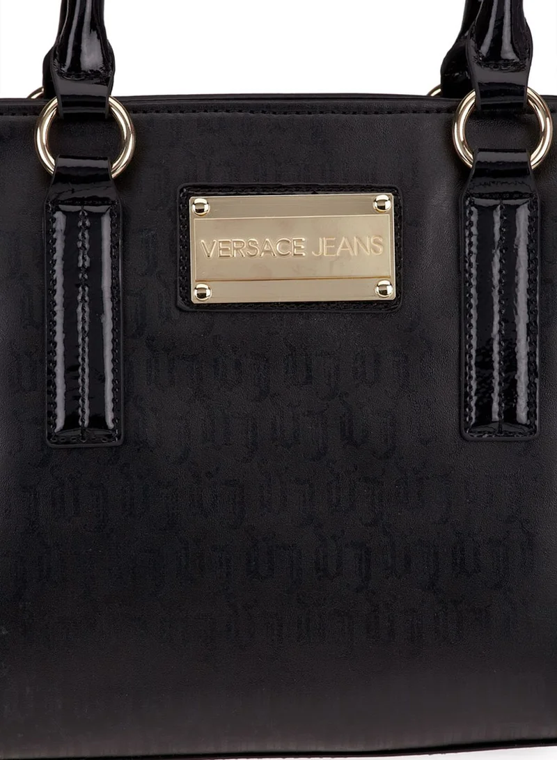 Versace Jeans Couture Metal Logo Plate Tote