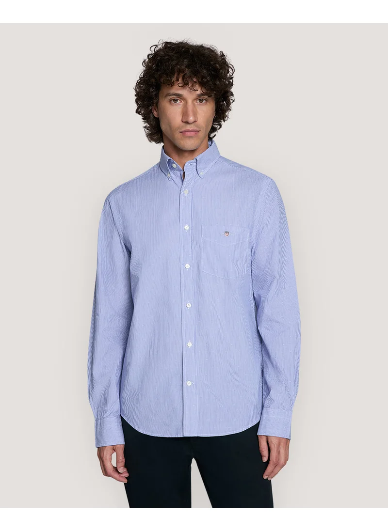 GANT Gant Regular Fit Striped Dobby Dot Shirt