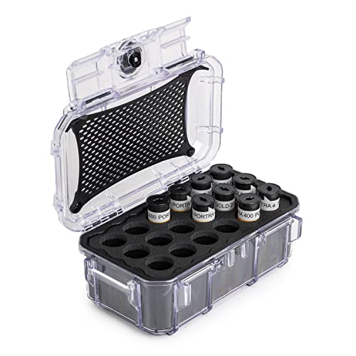 Evergreen 120mm Film Storage Case | Holds 18 Rolls of Medium Format Film | Preserve and Protect Your Film | Waterproof, Crushproof, & Freezer Safe (Film Not Included) (Clear) - Image 1