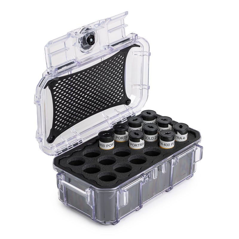 Evergreen 120mm Film Storage Case | Holds 18 Rolls of Medium Format Film | Preserve and Protect Your Film | Waterproof, Crushproof, & Freezer Safe (Film Not Included) (Clear) - Image 4