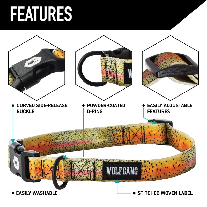 Wolfgang Man & Beast Wolfgang Heavy Duty Martingale Dog Collar with Quick Release Nylon Buckle for Walking & Training, CutBow Print, Large - Image 3