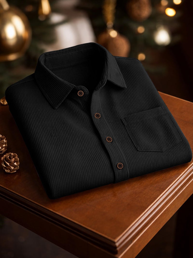 Noble Monk Mens Solid Casual Shirts |Half Sleeve Shirts for Men | Regular Fit Shirt for Man | Stylish Textured Shirt for Men - Image 4